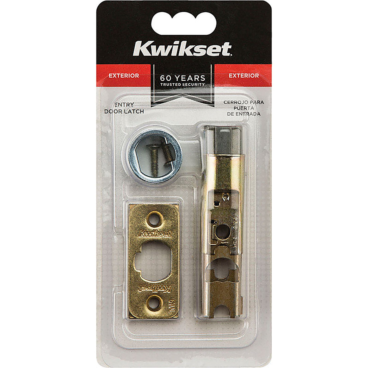 Kwikset 81825-001 Bright Brass Gold Steel Entry Latch 1/Pack