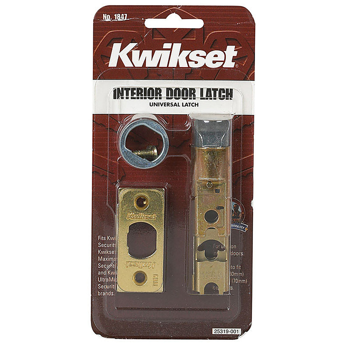 Kwikset 81826-001 Bright Brass Gold Steel Door Latch 1/Pack