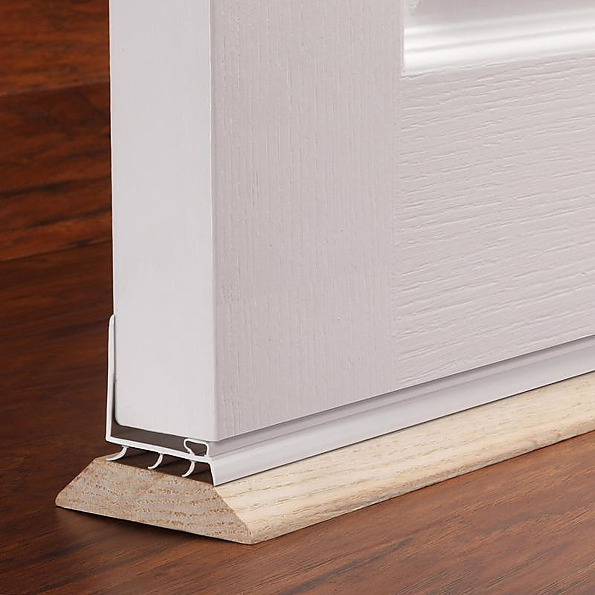 M-D 43816 White Vinyl L-Shaped Bottom For Doors, Doors 36 in. L x 1-3/4 in.