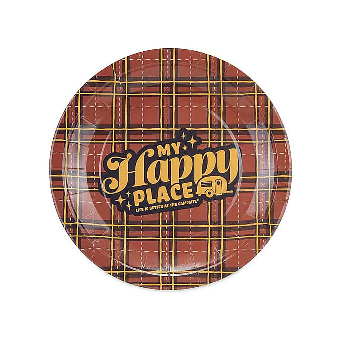 Camco - 53491 - Libatc - Paper Plates, Large, Red Plaid