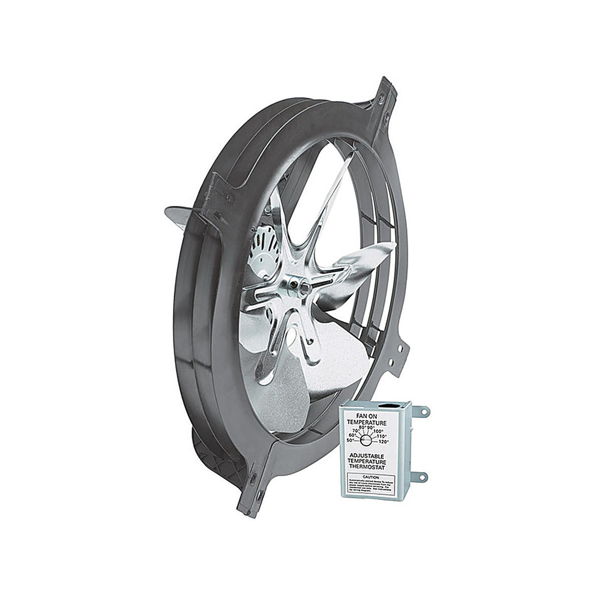 Air Vent 53315 18 in. H x 17.8 in. W x 7.3 in. L x 15 in. Dia. Steel Gable Mount Power Fan