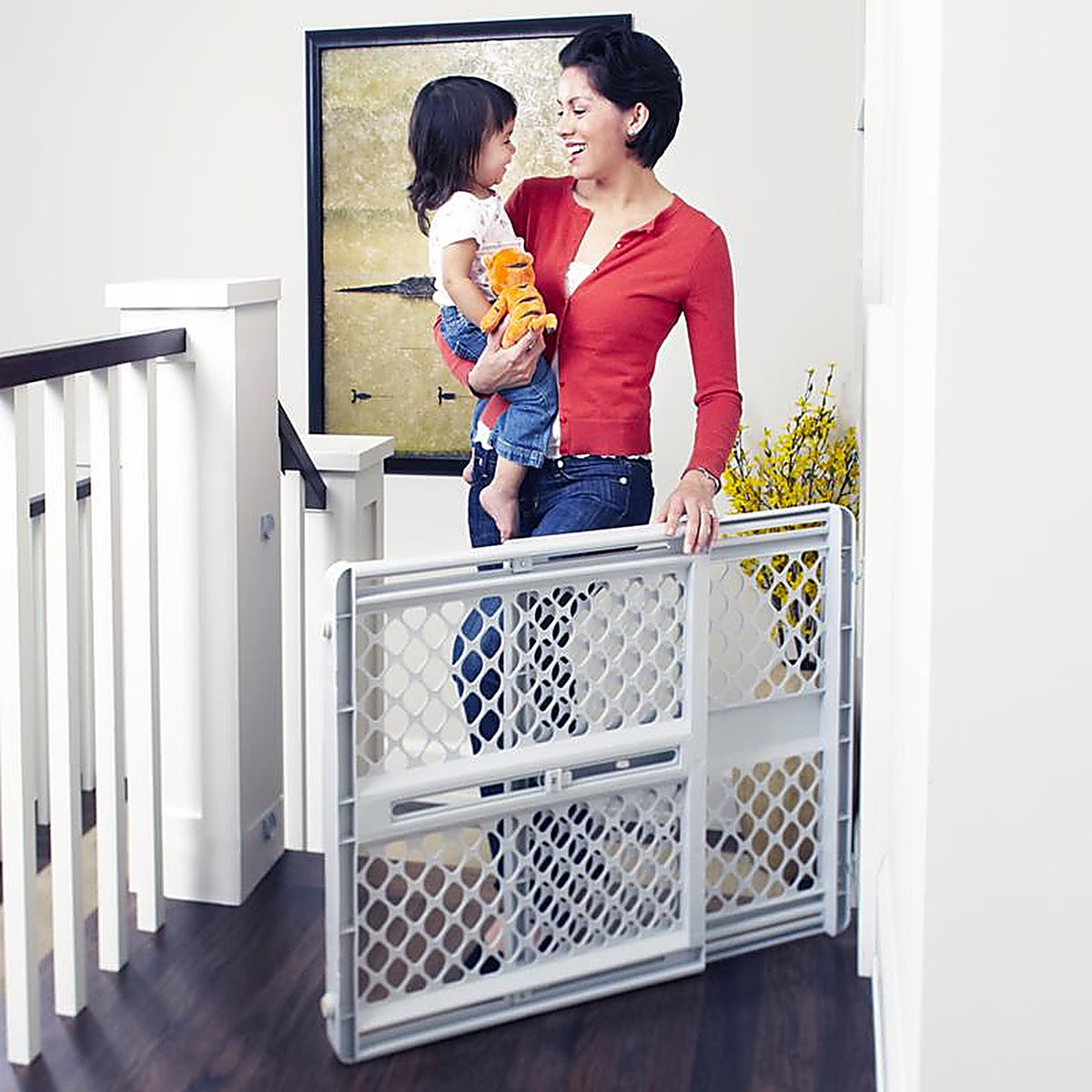 North States 8615 Gray 26 in. H x 26-42 in. W Plastic Child Safety Gate