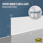M-D 93203 20 ft. L Prefinished White Vinyl Wall Base