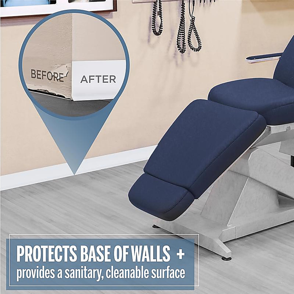 M-D 93203 20 ft. L Prefinished White Vinyl Wall Base