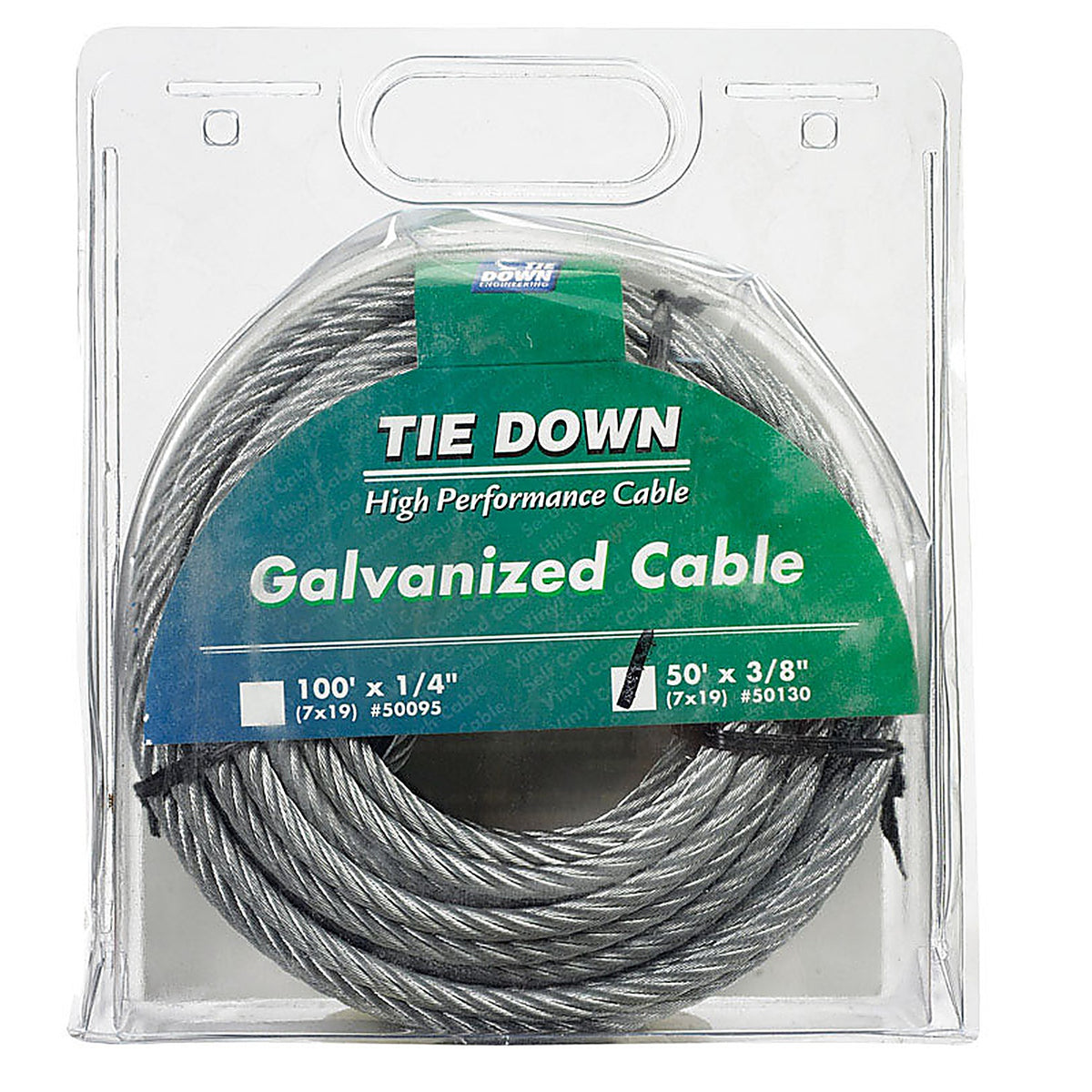 Tie Down Engineering 50130 Galvanized Steel 3/8 in. Dia. x 50 ft. L Aircraft Cable