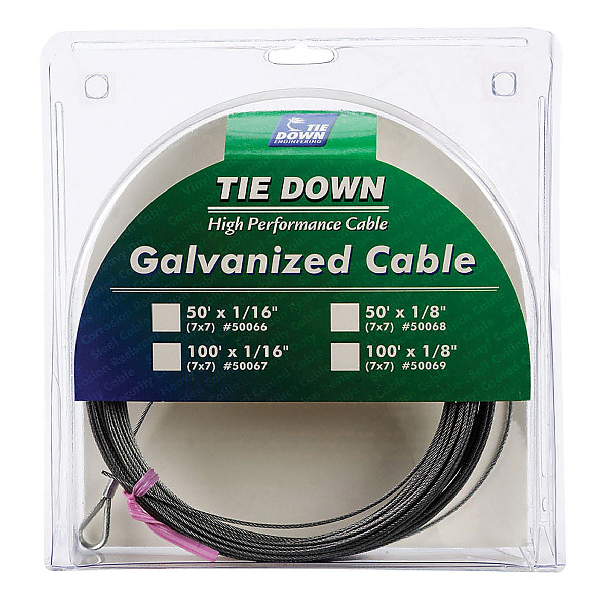 Tie Down Engineering 50067 Galvanized Steel 1/16 in. Dia. x 100 ft. L Aircraft Cable