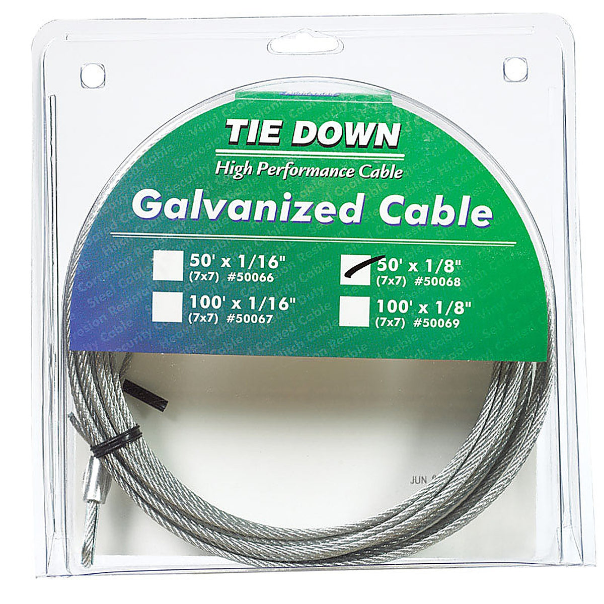 Tie Down Engineering 50068 Galvanized Steel 1/8 in. Dia. x 50 ft. L Aircraft Cable