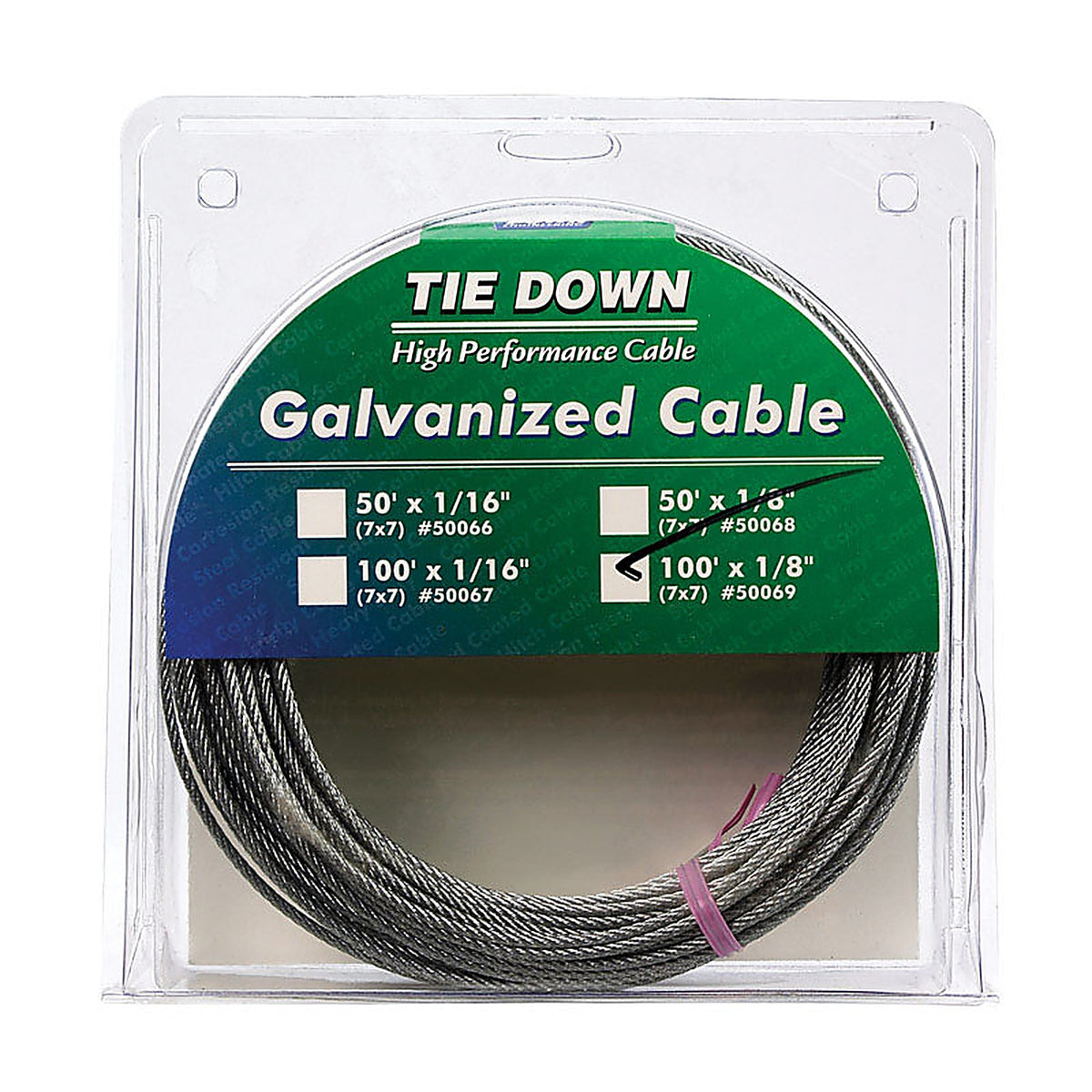 Tie Down Engineering 50069 Galvanized Steel 1/8 in. Dia. x 100 ft. L Aircraft Cable