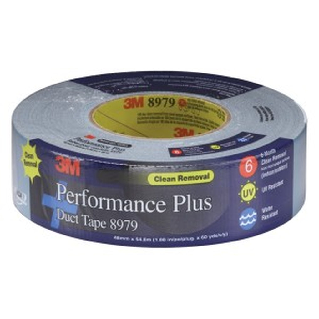 3M 53918 Performance Plus Duct Tape 8979 Black, 48 mm x 54.8m