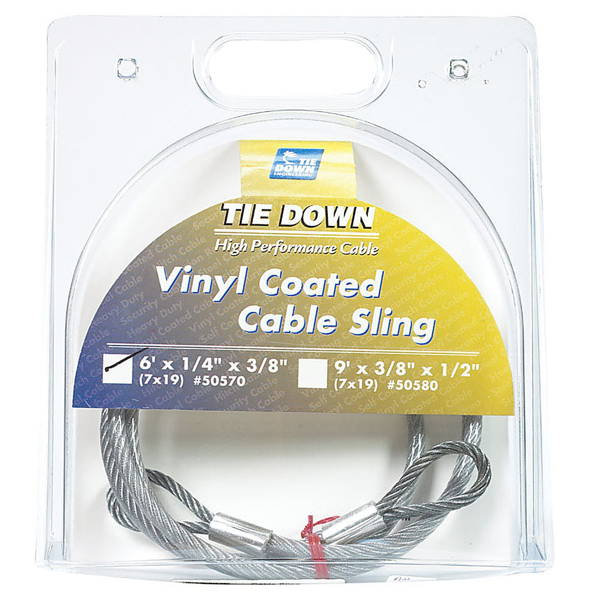 Tie Down Engineering 50570 Clear Vinyl Galvanized Steel 1/4 in. Dia. x 6 ft. L Cable Sling
