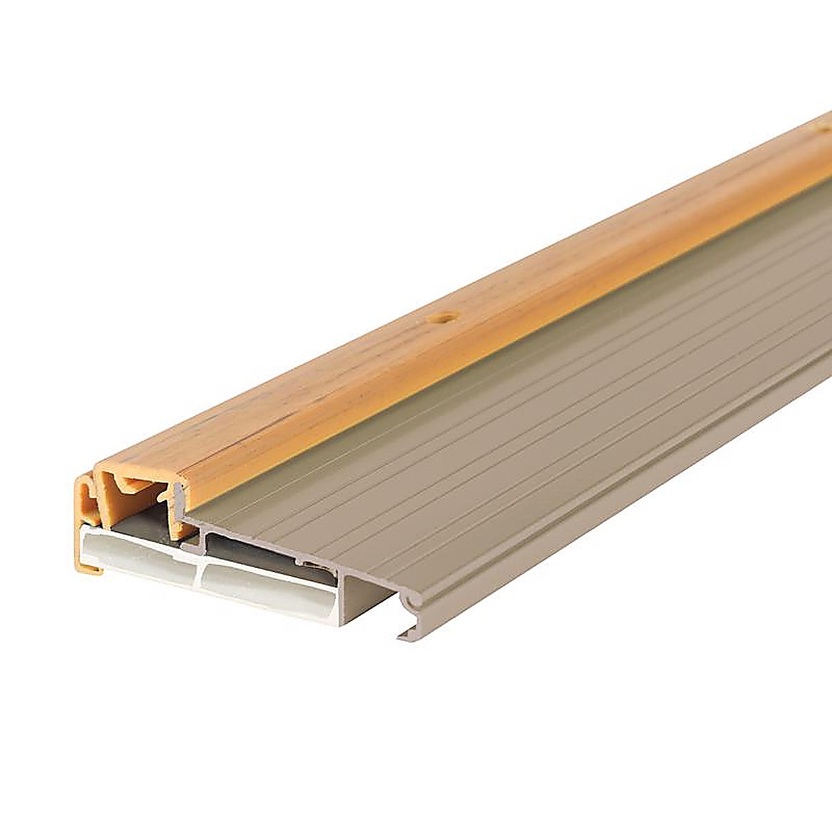 M-D 49008 0.63 in. H x 3.5 in. W x 36 in. L Satin Nickel Aluminum Thermal Break Threshold