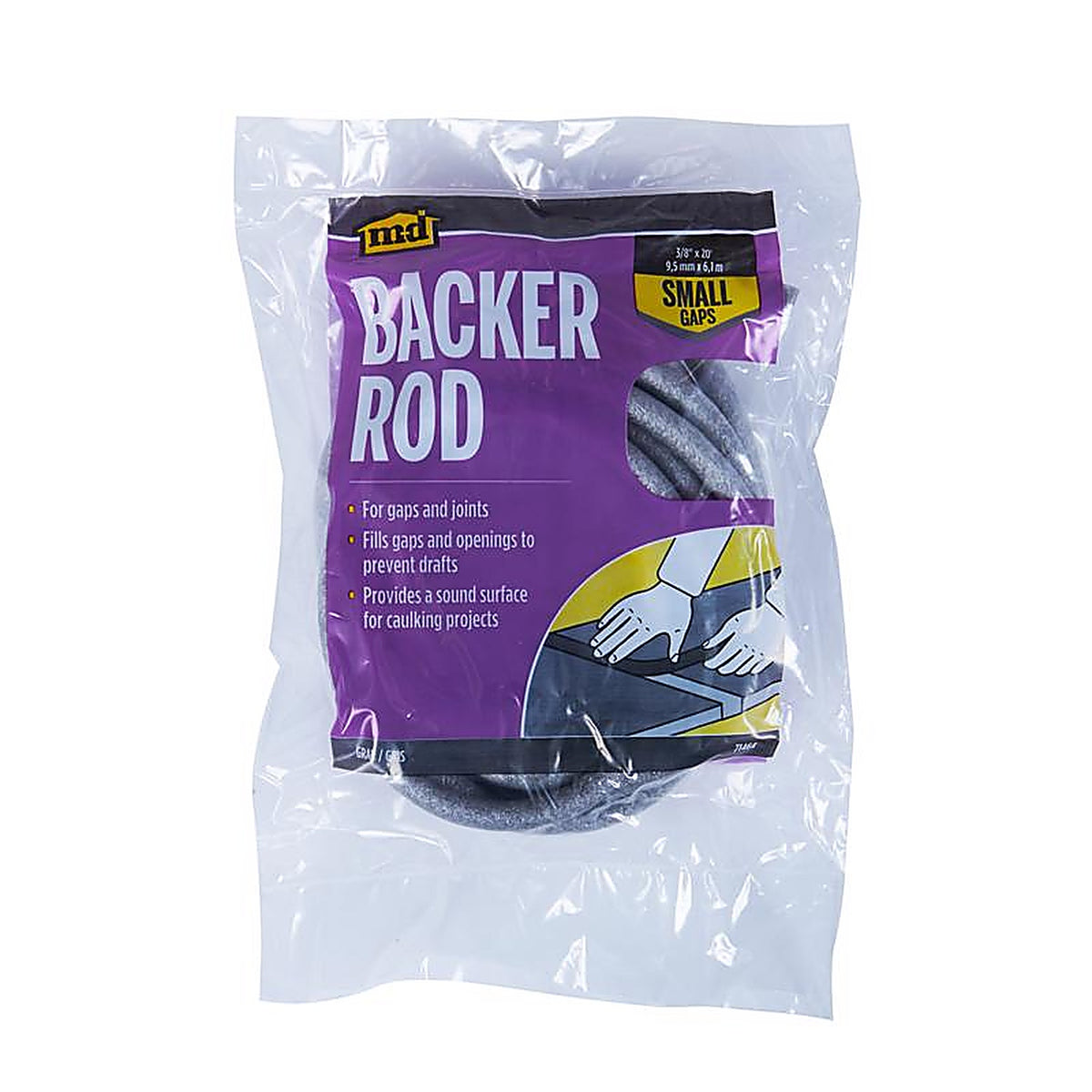M-D 71464 Gray Polyethylene Caulk Backer Rod For Gaps and Openings 20 ft. L x 3/8 in.