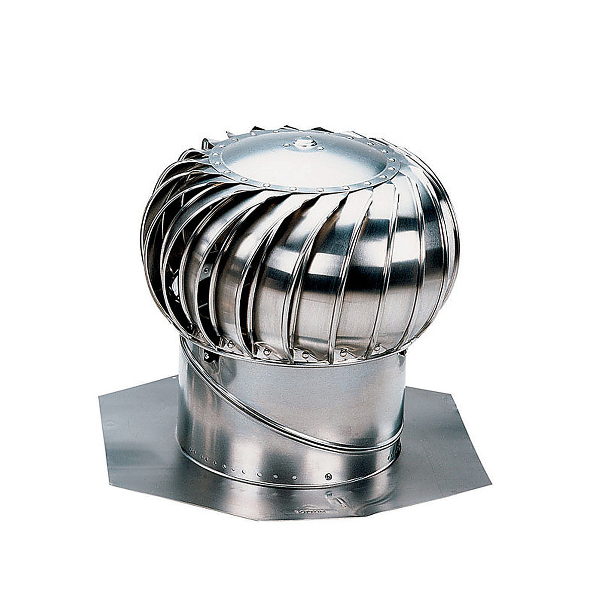 Air Vent TIBS0000 17.8 in. H x 20 in. W x 20 in. L x 12 in. Dia. Mill Aluminum Brace Turbine