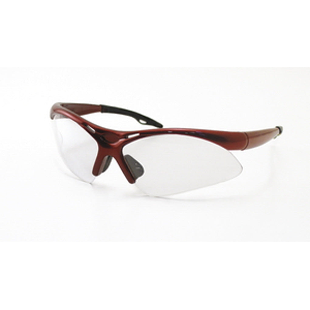 SAS 540-0000 DIAMONDBACK Eyewear Clear Lens, Red Frame w Polybag