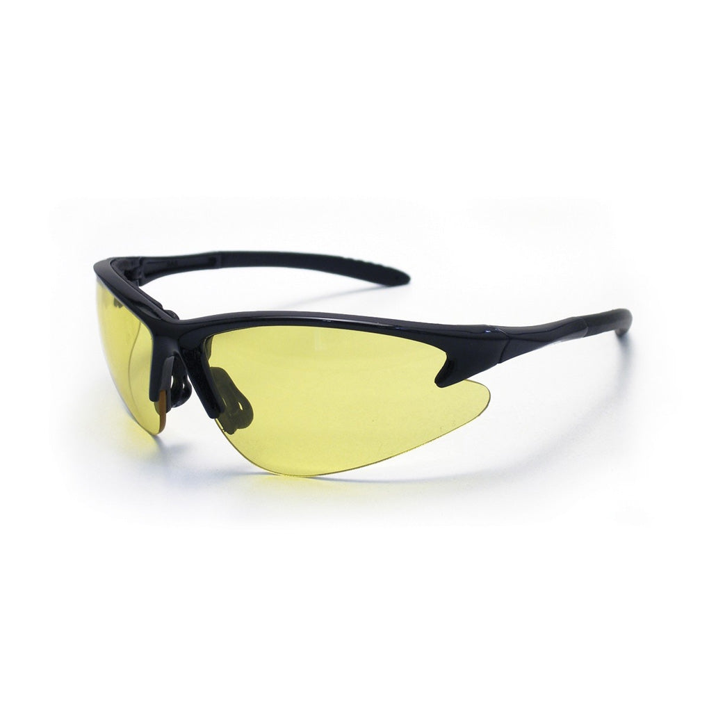 SAS 540-0605 DB2 Eyewear with Polybag, Yellow Lens/Black Frame