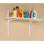 Knape & Vogt 80 WH 24 White Steel Regular Duty Bracket 16 Ga. 24 in. L
