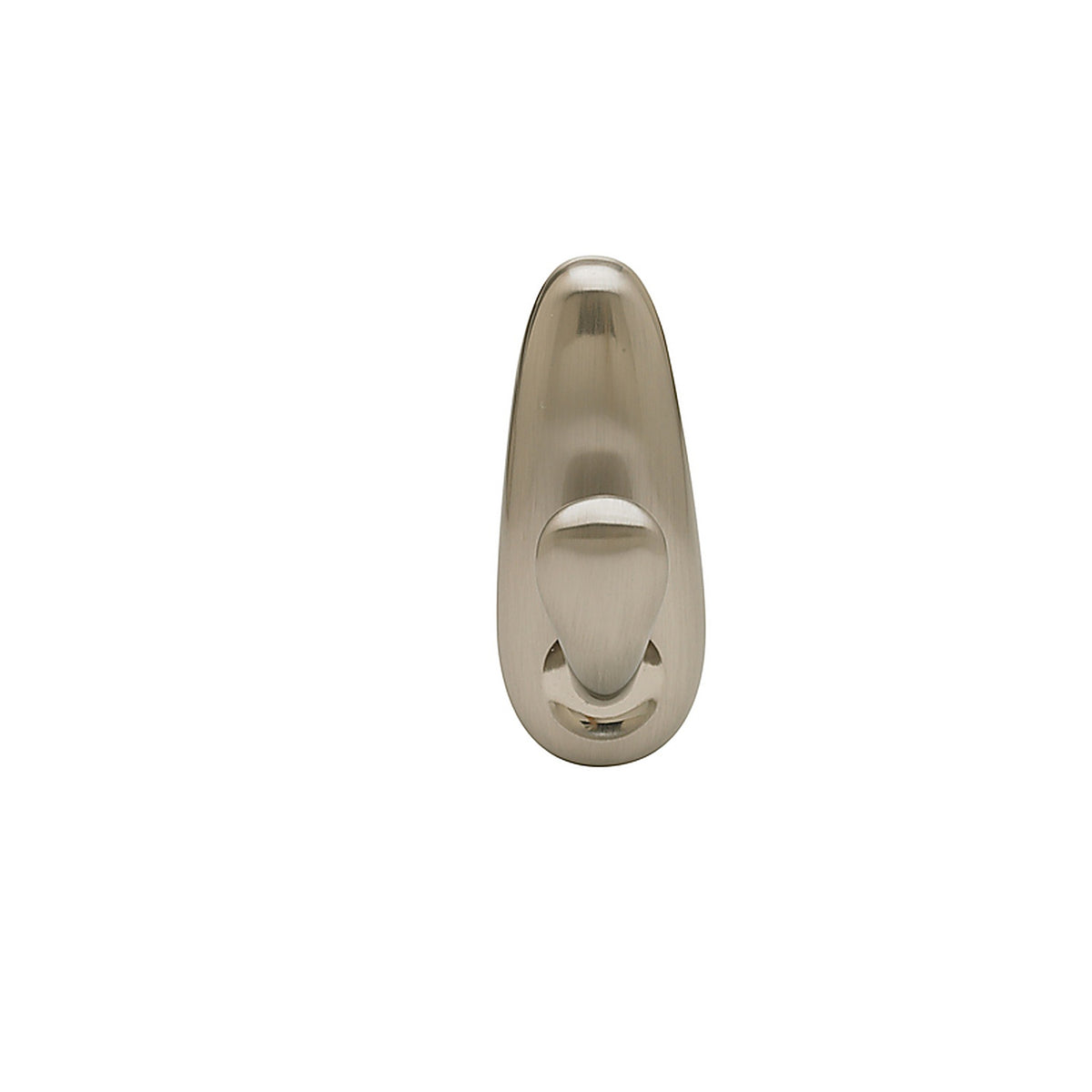 3M FC12-BN Command 3-1/4 in. L Brushed Nickel Metal Medium Hook 3 lb. capacity 1/Pack