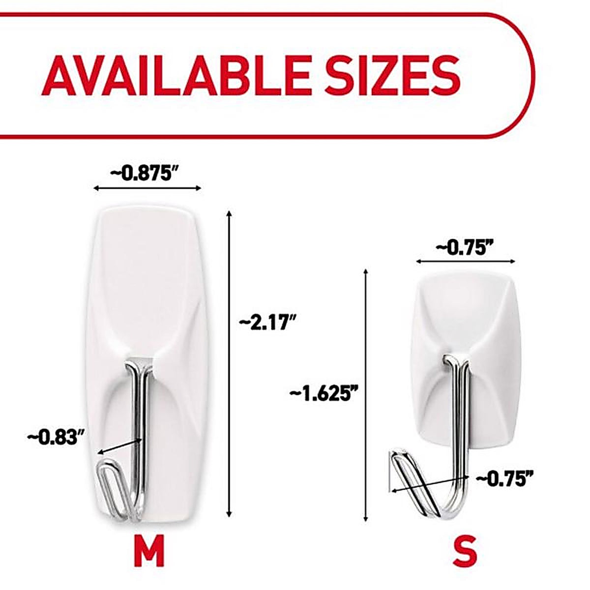 3M 17067-9ES Command Small Plastic Wire Hooks 1-5/8 in. L 9/Pack