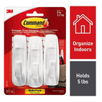 3M 17003-3ES Command White Utility Hooks 5 lb. 3/Pack