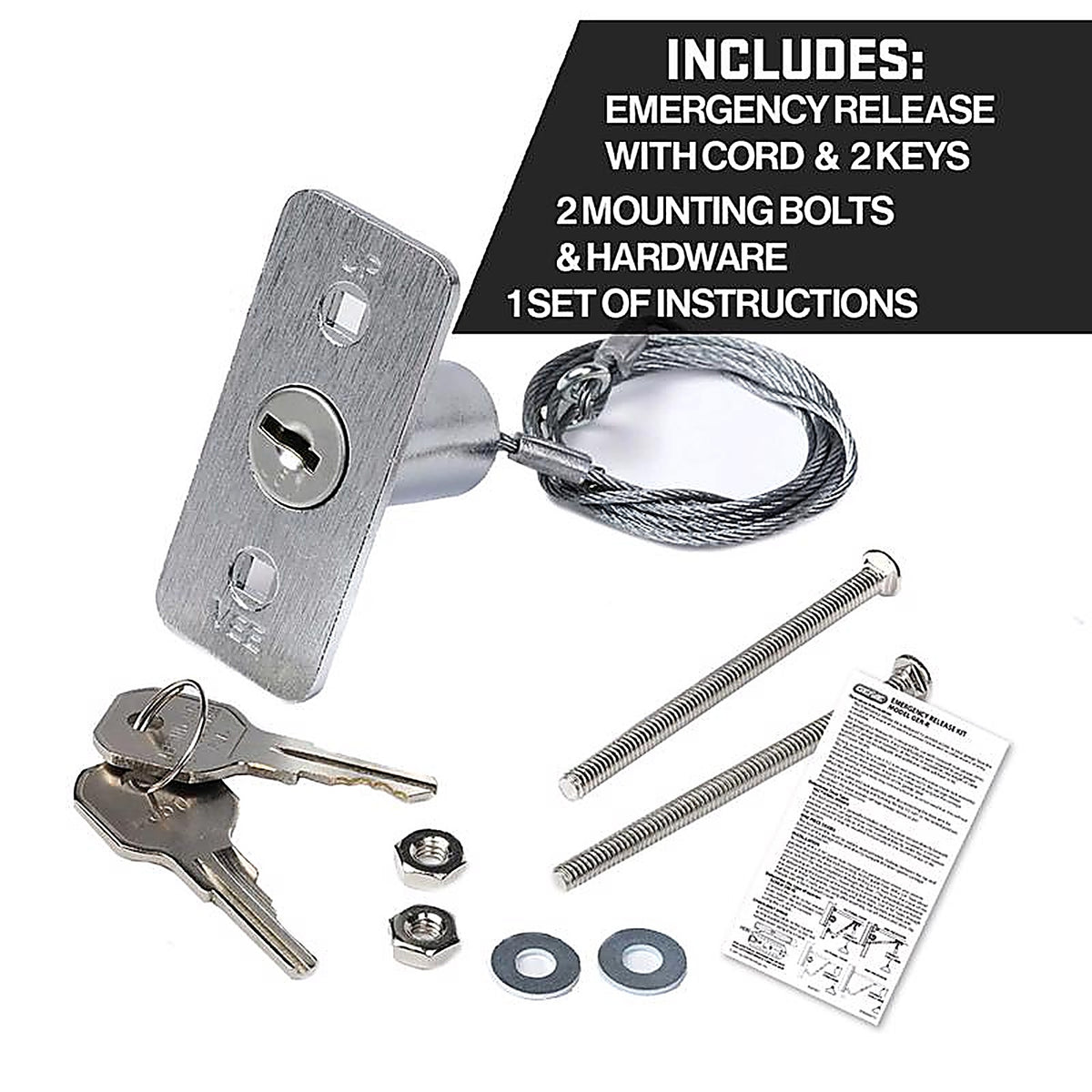 Genie 37374R 1 Door Emergency Release Kit For All Brands of Garage Door Openers