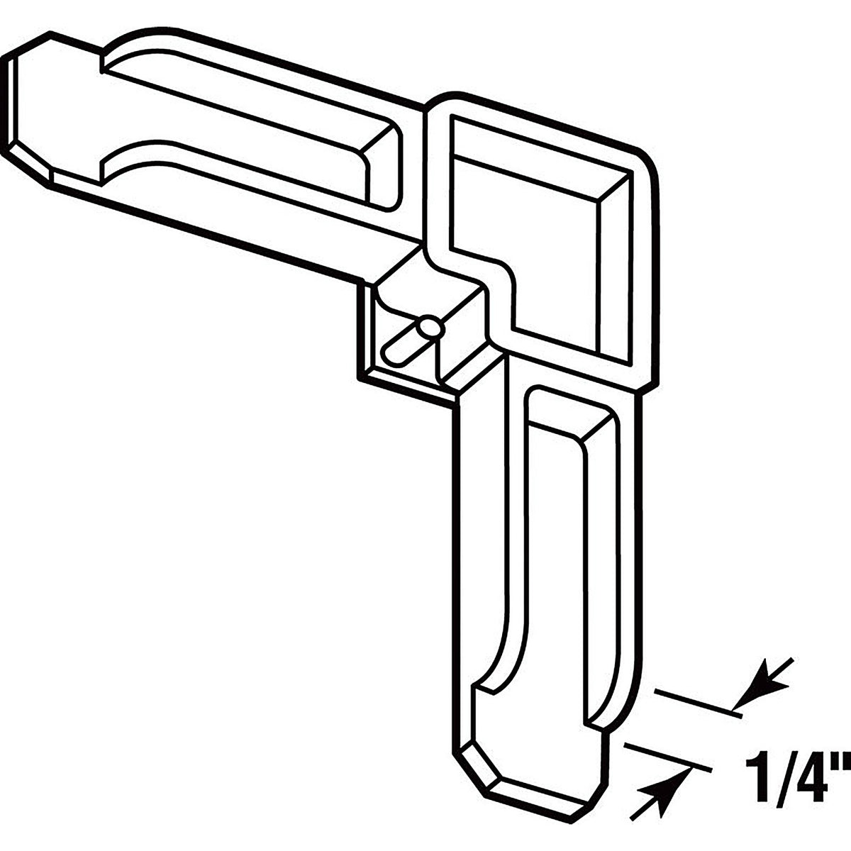 Prime-Line PL 14298 White Plastic 1/4 in. W x 3/4 in. L Screen Frame Corner 100/Pack
