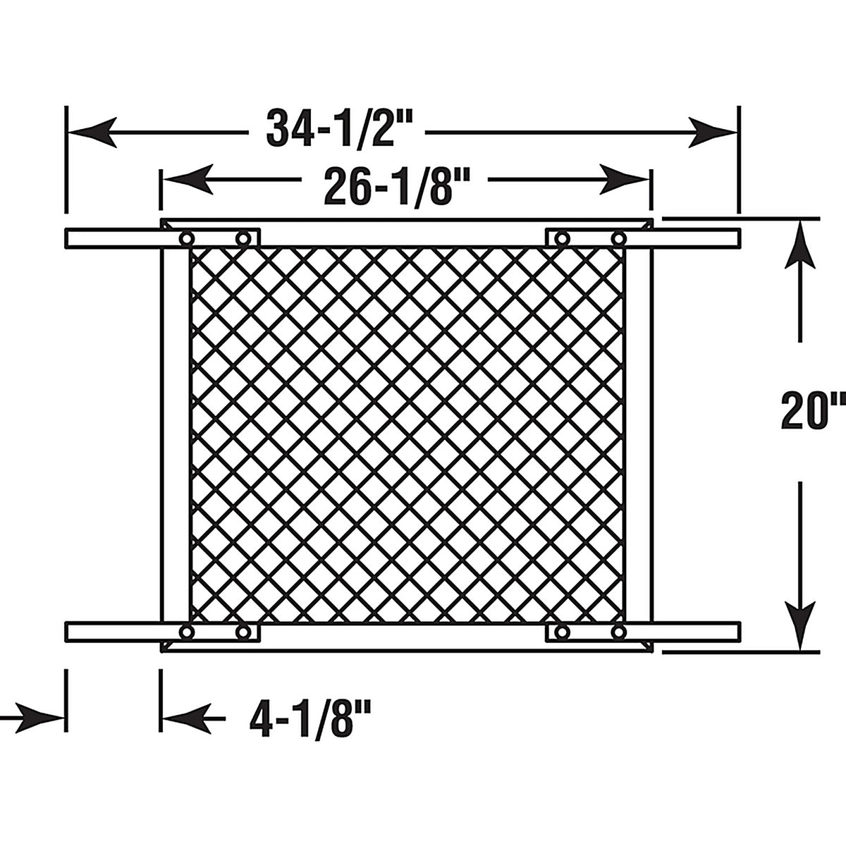 Prime-Line PL 15516 Bronze Plastic Screen Door Grille 1/pc.