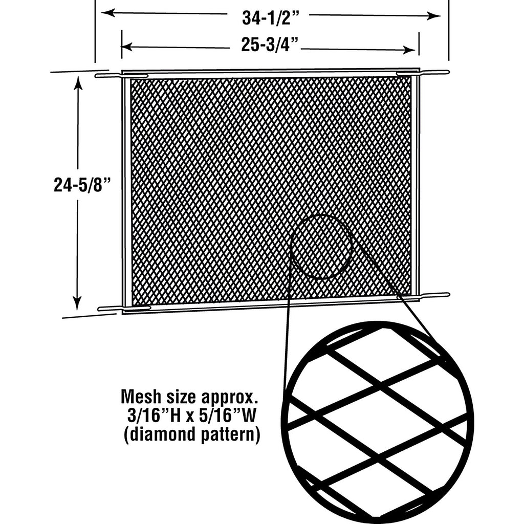 Prime-Line PL 15933 White Aluminum Screen Door Grille 1/pc.