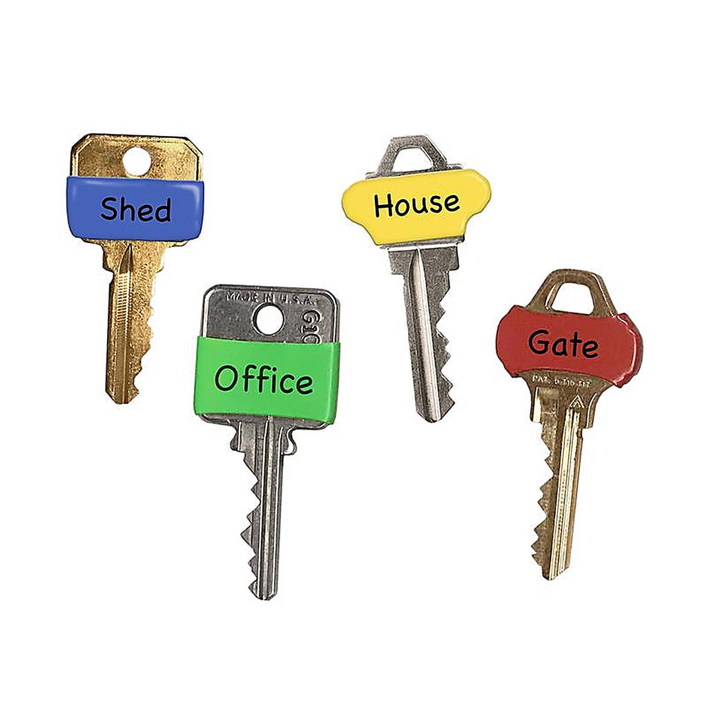 Lucky Line 17204 Plastic Assorted Key Sleeve, Large 4/Pack