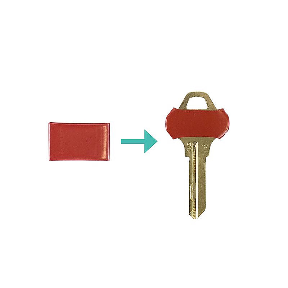 Lucky Line 17108 Plastic Assorted Key Sleeve, Medium 8/Pack