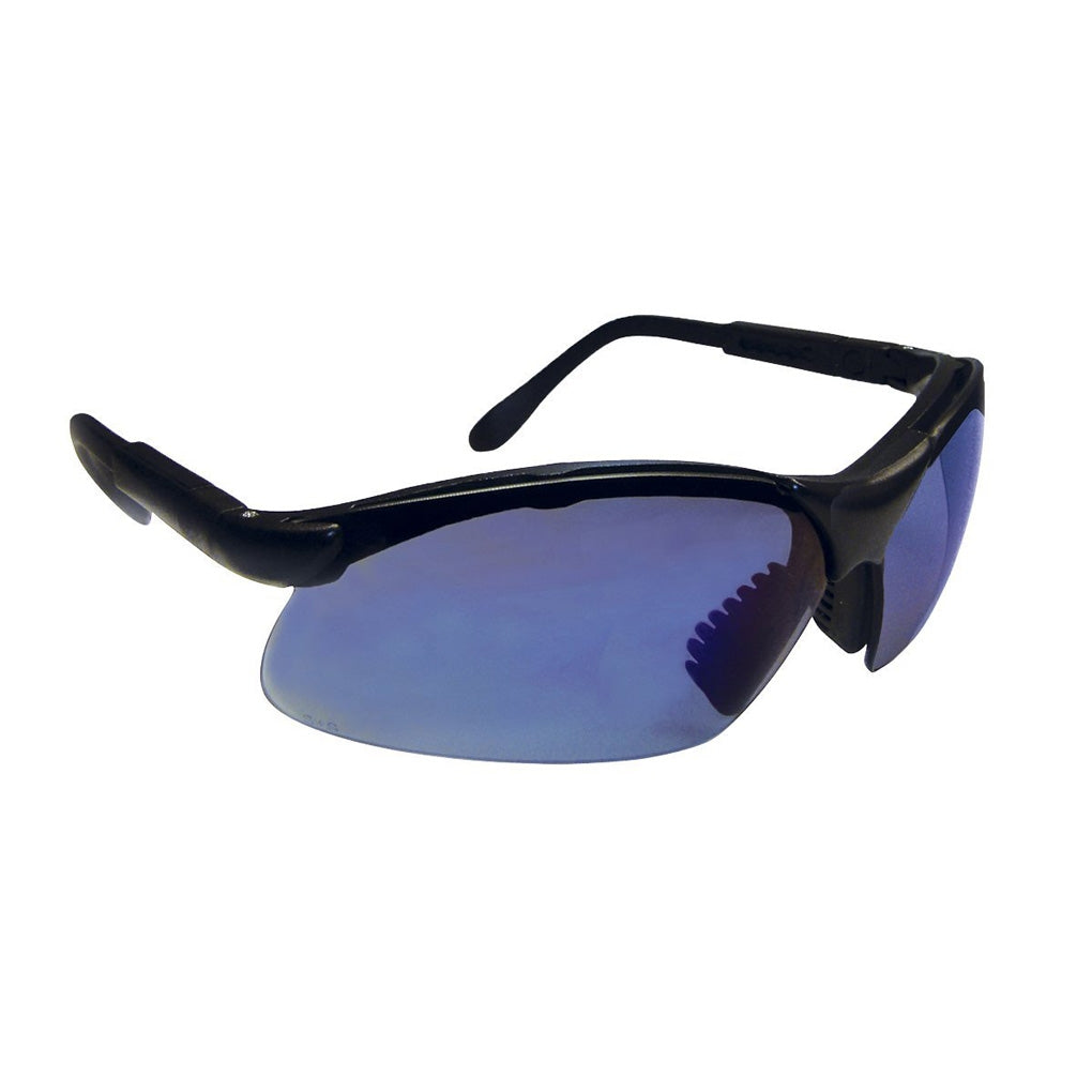 SAS 541-0005 Sidewinder Eyewear with Polybag, Blue Mirror Lens/Black Frame