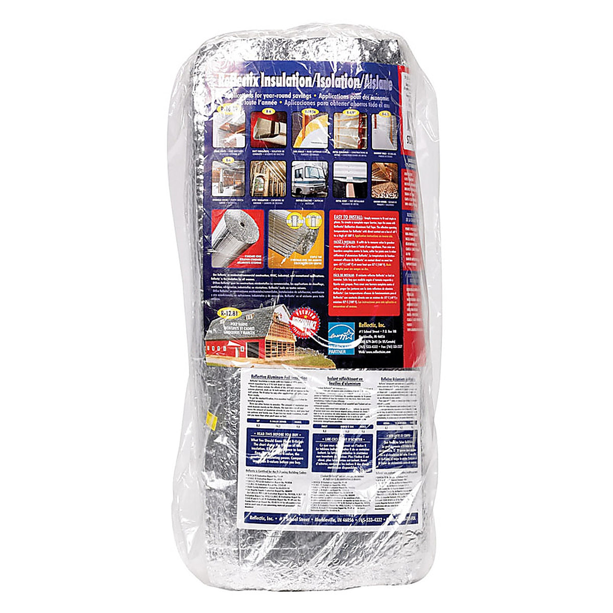 Reflectix ST24025 24 in. W x 25 ft. L R-3.7 to R-21 Reflective Radiant Barrier Insulation Roll 50 sq. ft.