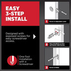 Kwikset 99910-040 SmartKey Tustin Satin Nickel Entry Lever and Deadbolt Set ANSI/BHMA Grade 2 KW1 1-3/4 in.
