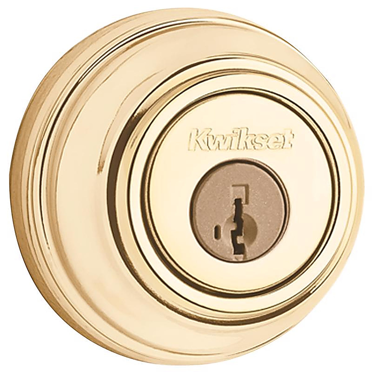 Kwikset 99800-120 SmartKey Polished Brass Metal Deadbolt