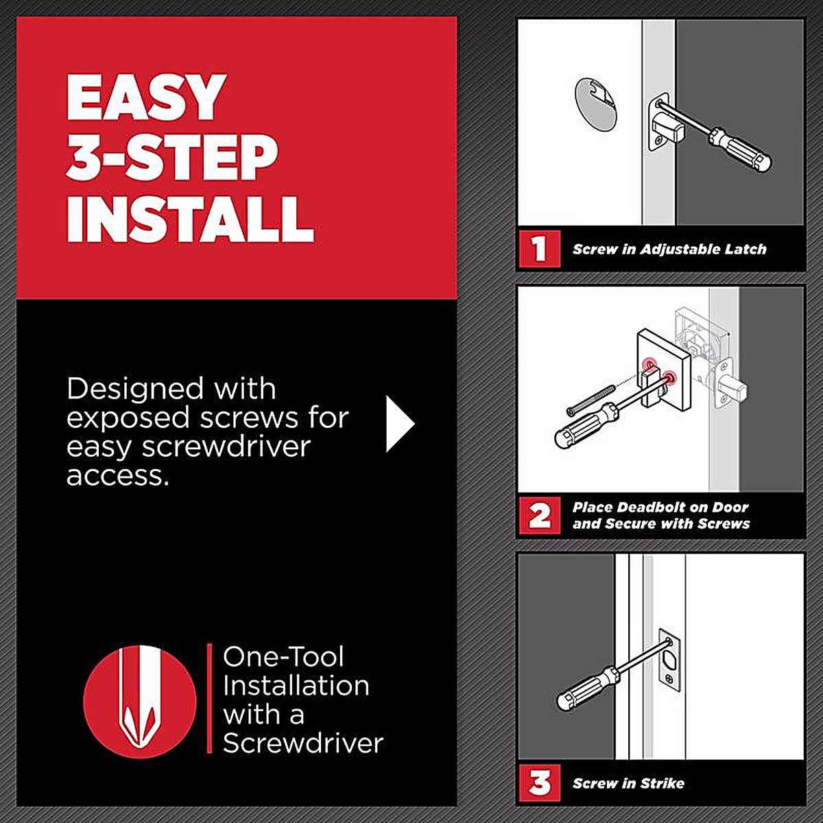 Kwikset 99800-123 SmartKey Satin Nickel Metal Deadbolt