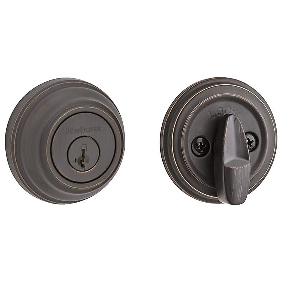 Kwikset 99800-122 SmartKey Venetian Bronze Metal Deadbolt