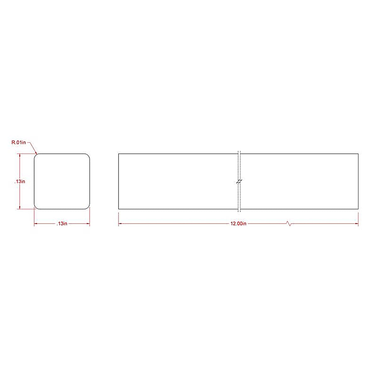 Boltmaster 11172 0.125 in. x 0.12 in. W x 12 in. L Steel Keystock