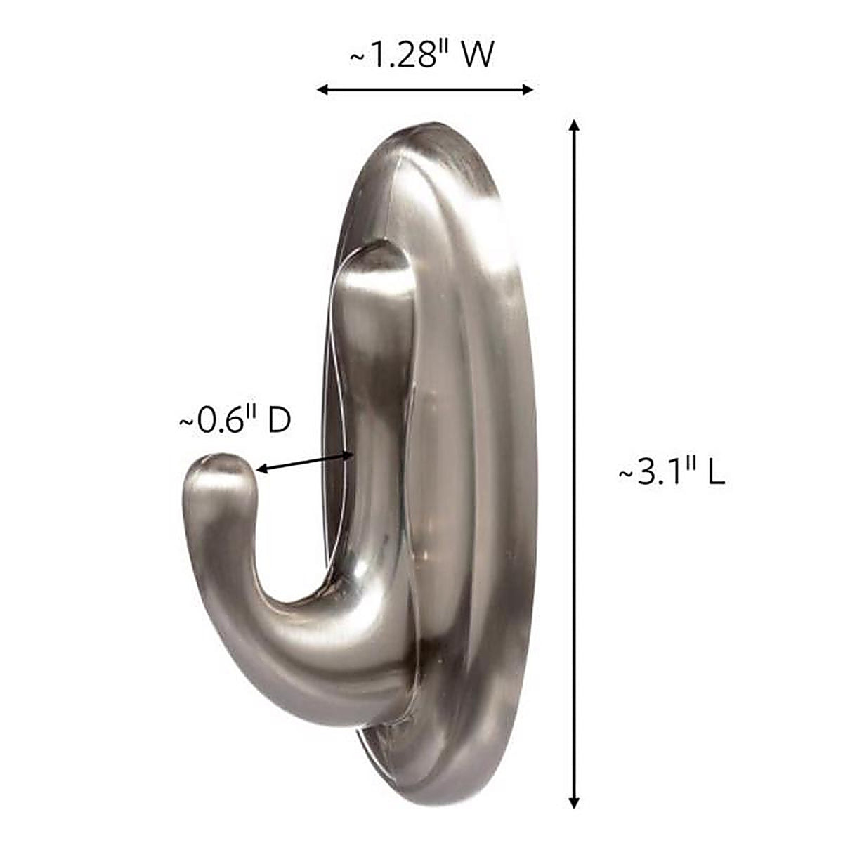 3M 17051BN-ES Command Medium Plastic Hook 3-1/8 in. L 1/Pack