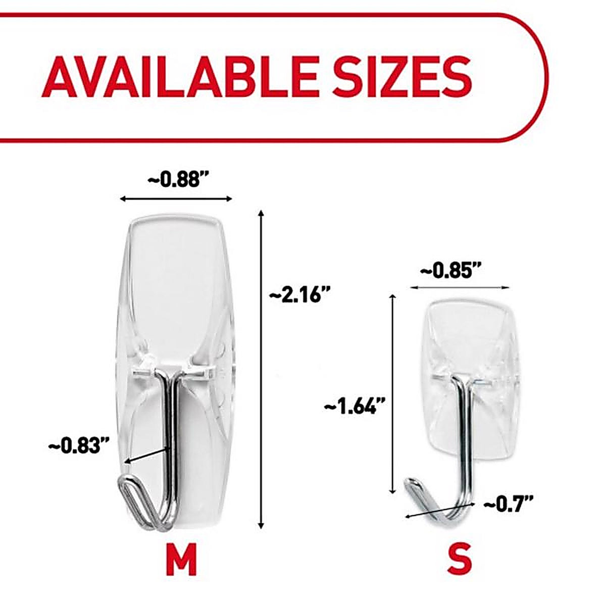 3M 17067CLR-9ES Mini Plastic Wire Hooks 9/Pack