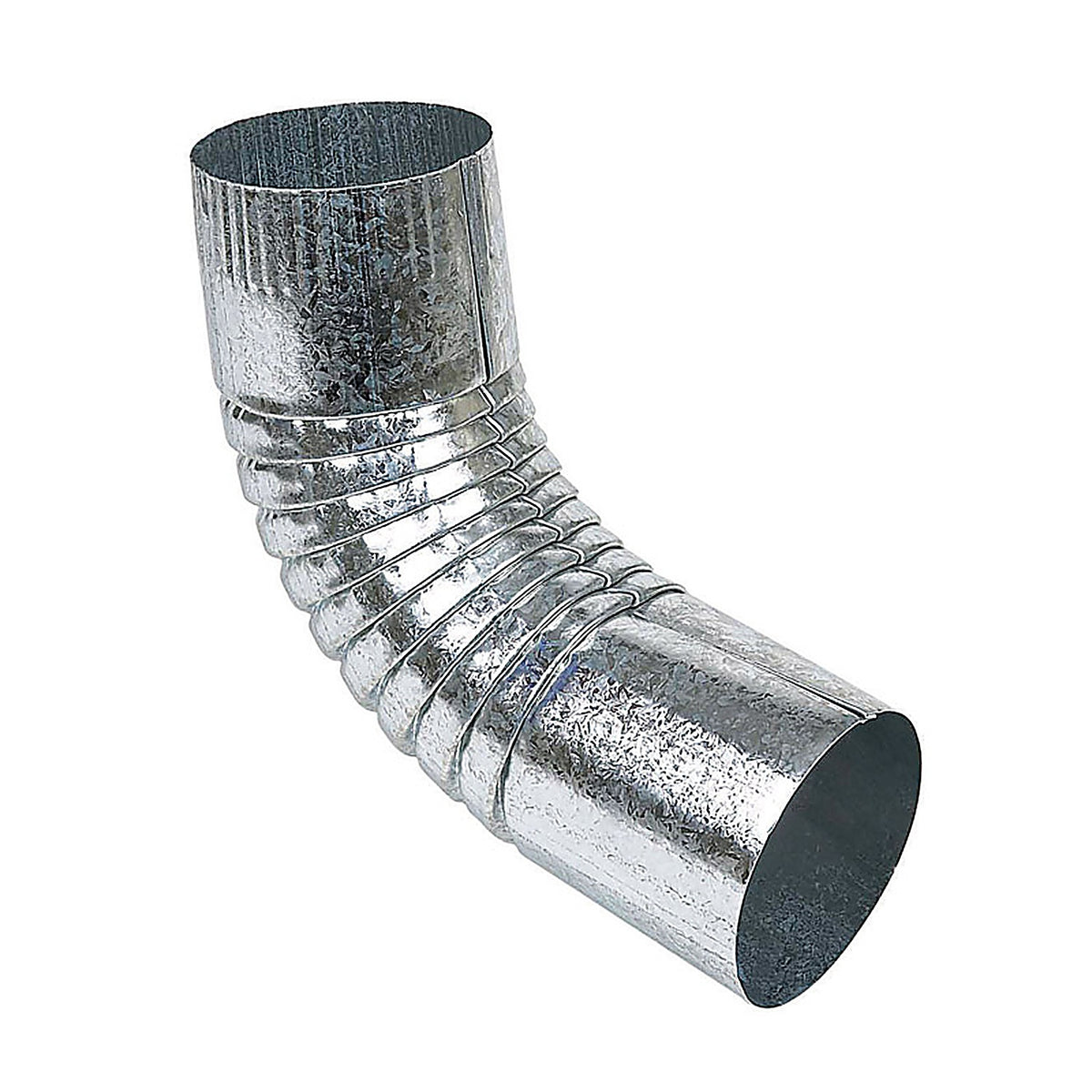 Amerimax PR63P3 9 in. H x 3 in. W x 3 in. L Metallic Galvanized Steel Half Round Gutter Elbow