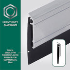 M-D 68247 Silver Aluminum Door Sweep For Commerical, Doors 3 ft. L x 2 in.