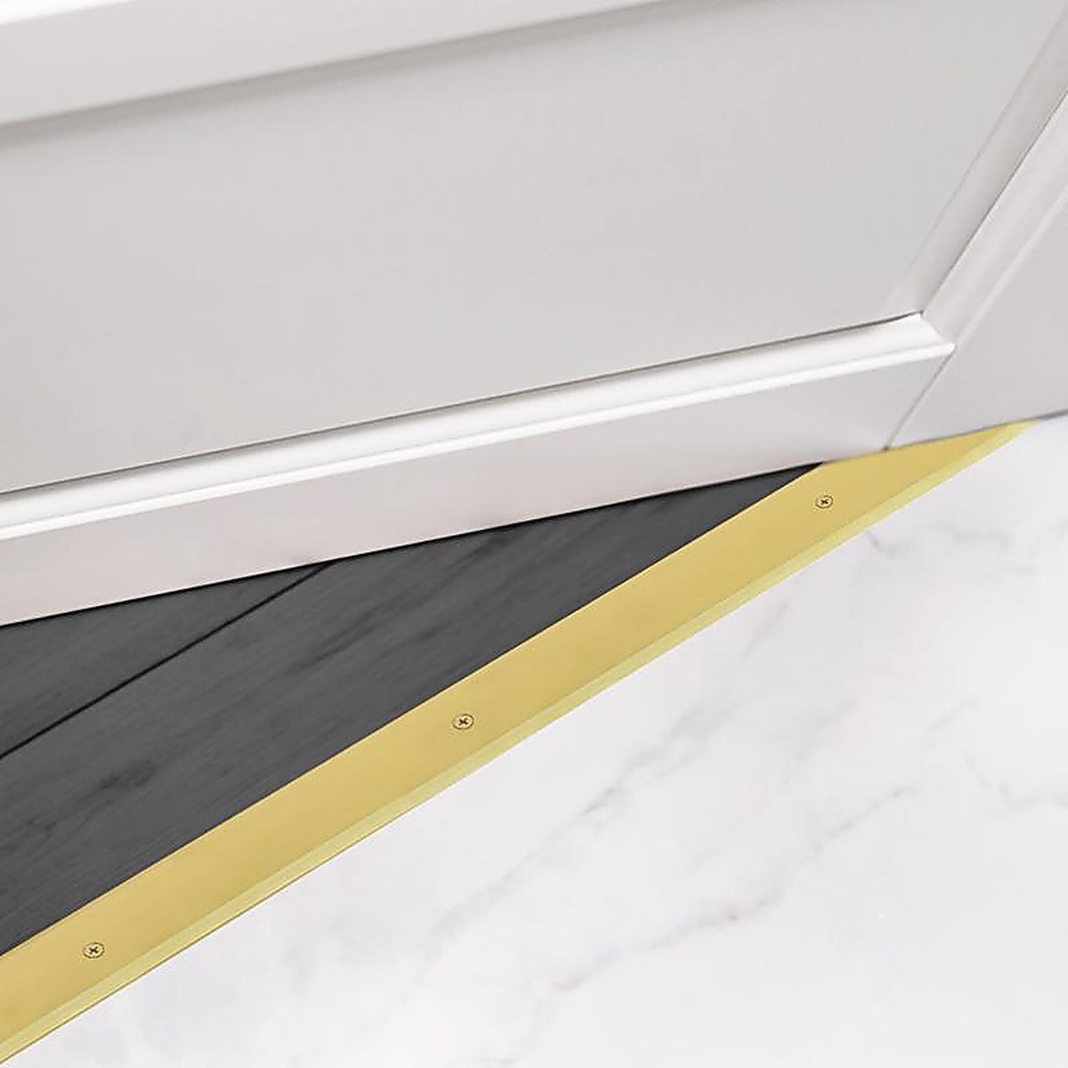 M-D 9613 0.25 H x 2.5 in. W x 36 in. L Bright Aluminum Flat Top Threshold Gold