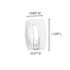 3M 17006-18ES Command Mini Plastic Hook 11/8 in. L 18/Pack
