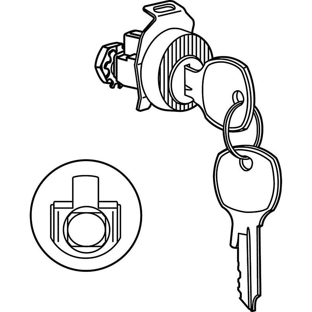 Prime-Line S 4710 Nickel Steel Clockwise Mailbox Lock Cylinder
