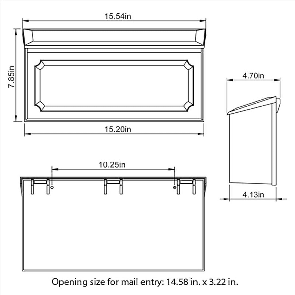 Gibraltar WMH00B04 Gibraltar Windsor Plastic Wall Mount Black Mailbox
