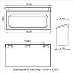 Gibraltar WMH00B04 Gibraltar Windsor Plastic Wall Mount Black Mailbox