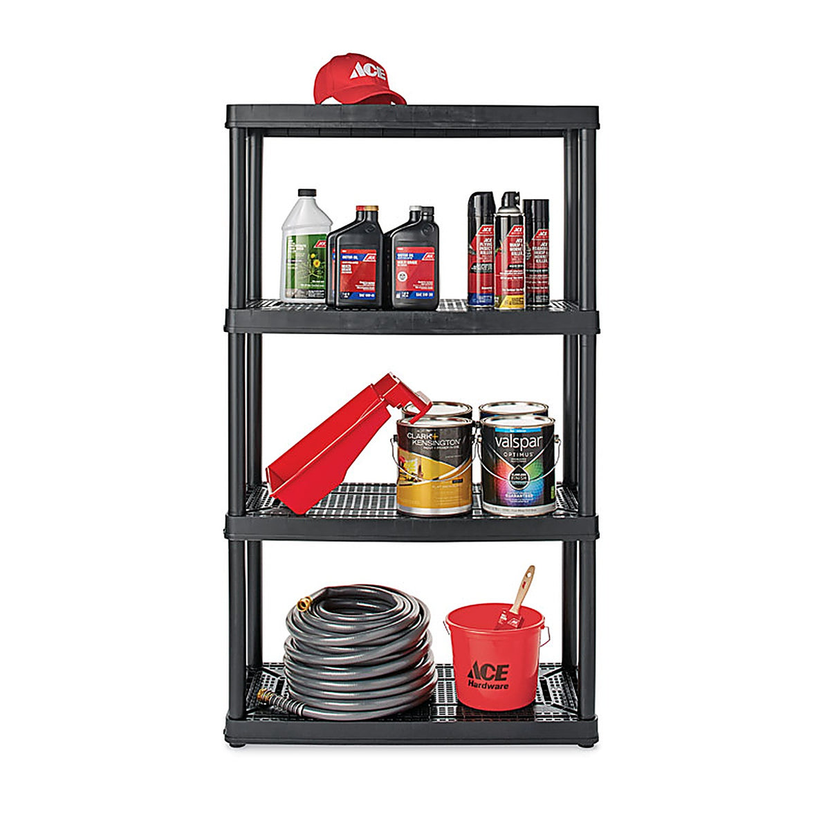Gracious Living 91021 Maxit 54-1/2 in. H x 32 in. W x 14 in. D Resin Shelving Unit