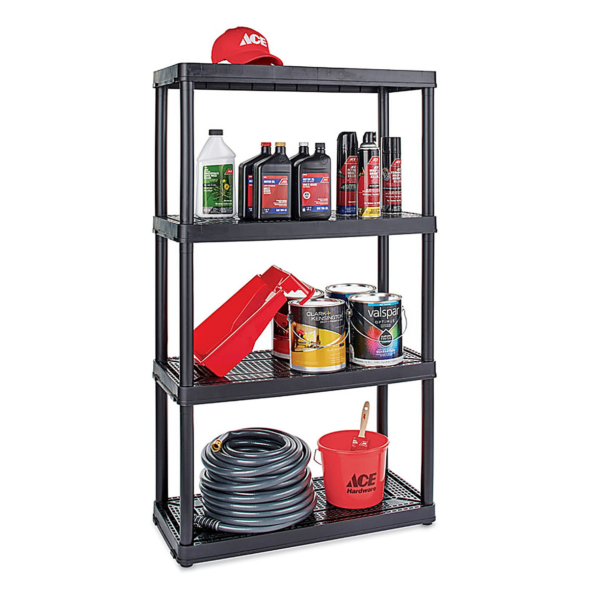 Gracious Living 91021 Maxit 54-1/2 in. H x 32 in. W x 14 in. D Resin Shelving Unit