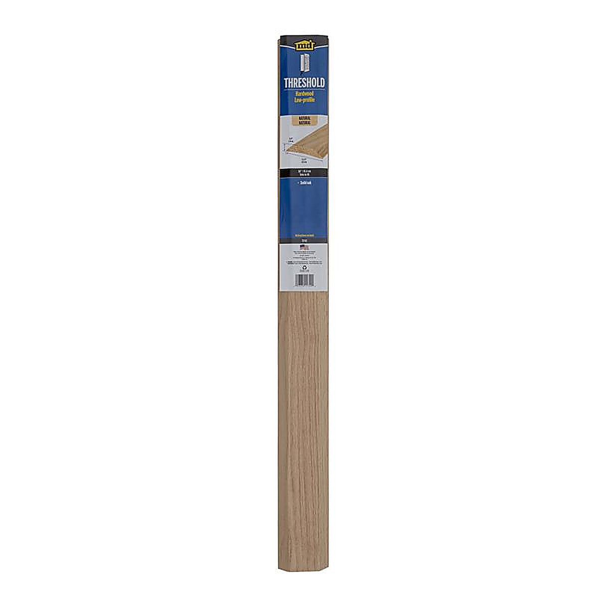 M-D 11742 0.75 H x 3.5 in. W x 36 in. L Wood Grain Hardwood Low Rug Threshold Oak