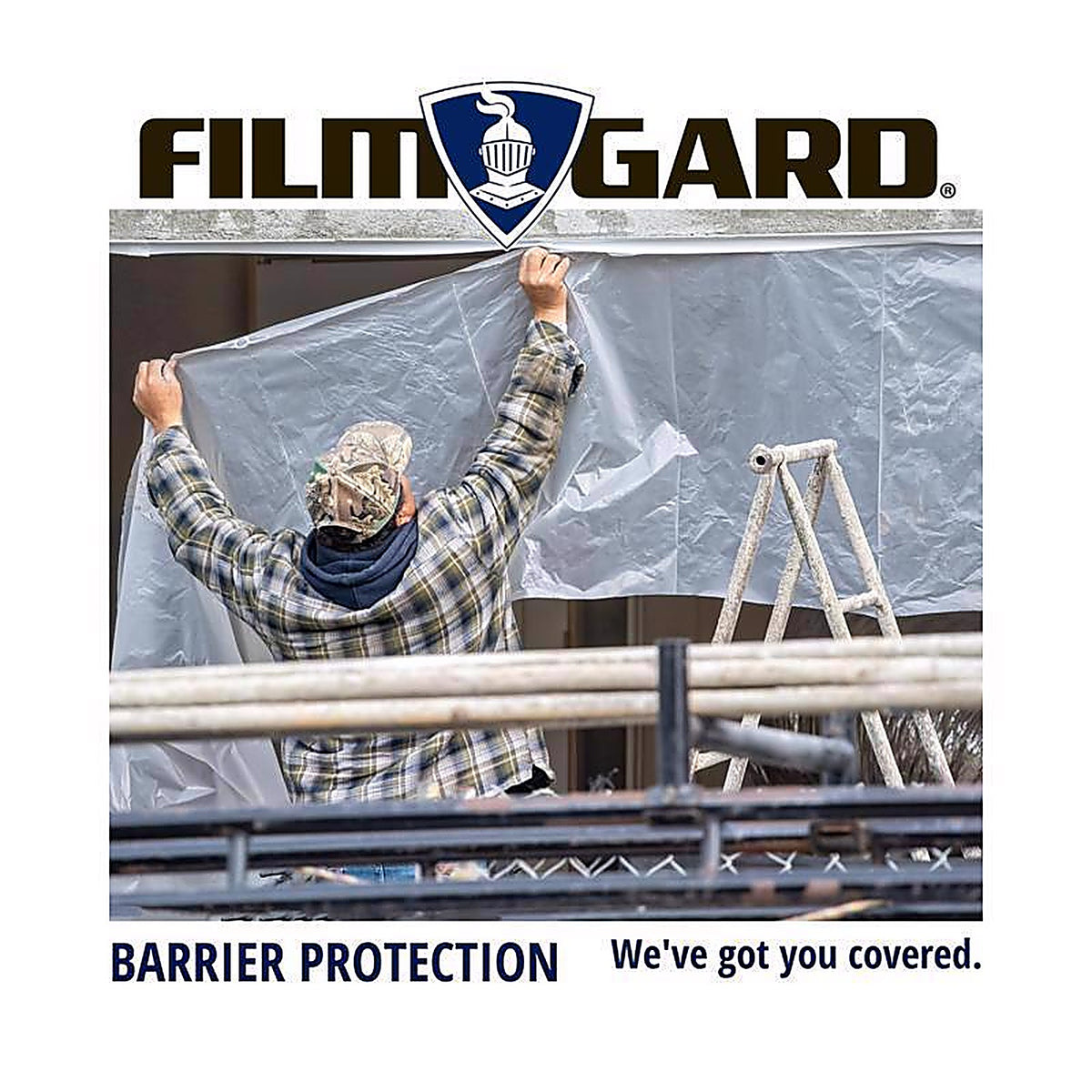 Film-Gard 625948 Plastic Sheeting 4 mil x 20 ft. W x 50 ft. L Polyethylene Clear