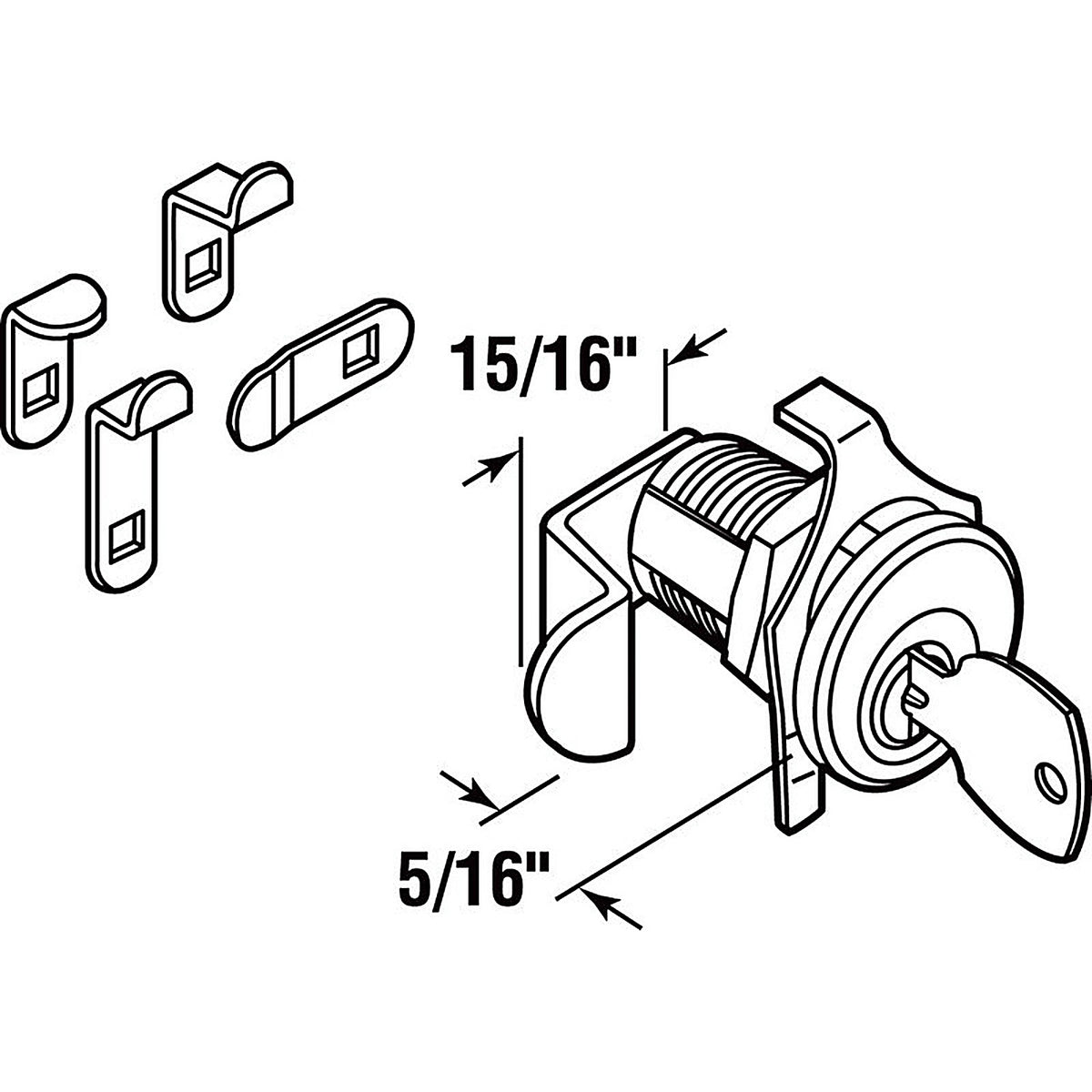 Prime-Line S 4573 Brushed Nickel Steel Counter Clockwise Mailbox Lock